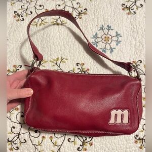 Vintage Y2K leather  initial monogram shoulder bag